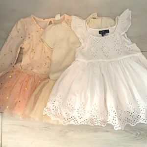 BABY GAP BUNDLE of 3 DRESSES 6-12mos.